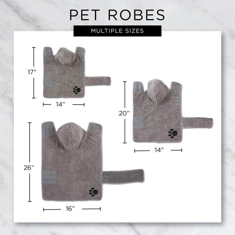 Couverture en polyester AQUA brodé PAW, L 20 po x l 14 po, Gris