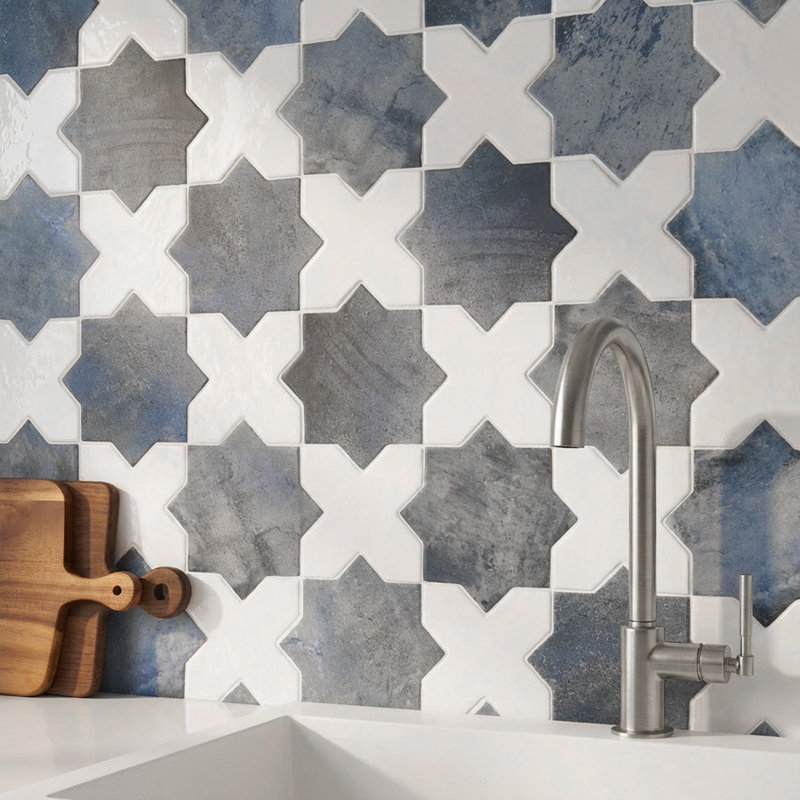 Carreau de porcelaine pour plancher et mur d'aspect terre cuite de 6,1 po x 11,9 po Souk Star (8,26 pieds carrés / caisse)