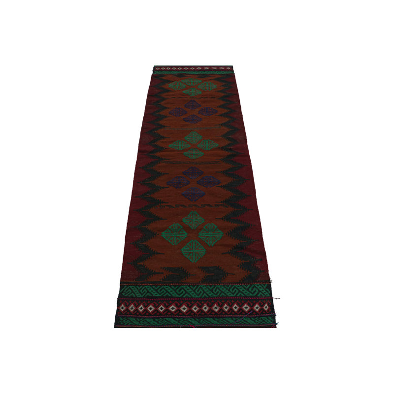 One-of-a-Kind Rectangle 2'3"x7'6" Hand Knotted Area Rug