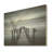 Monochrome Black And Grey Pier Horizon - Coastal Pier Wood Wall Art On Natural Pine Wood-1418810719