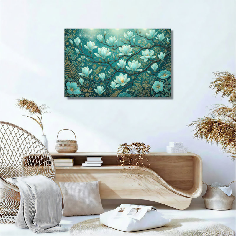 Ensemble de 1 tableau sur toile à motif floral, 18"H x 24"W, Wrapped Canvas