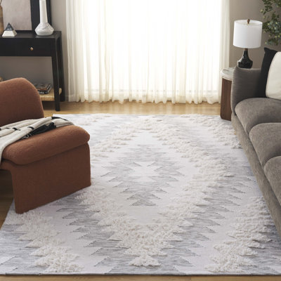 Tapis en laine / coton tissé à la main Alimatou