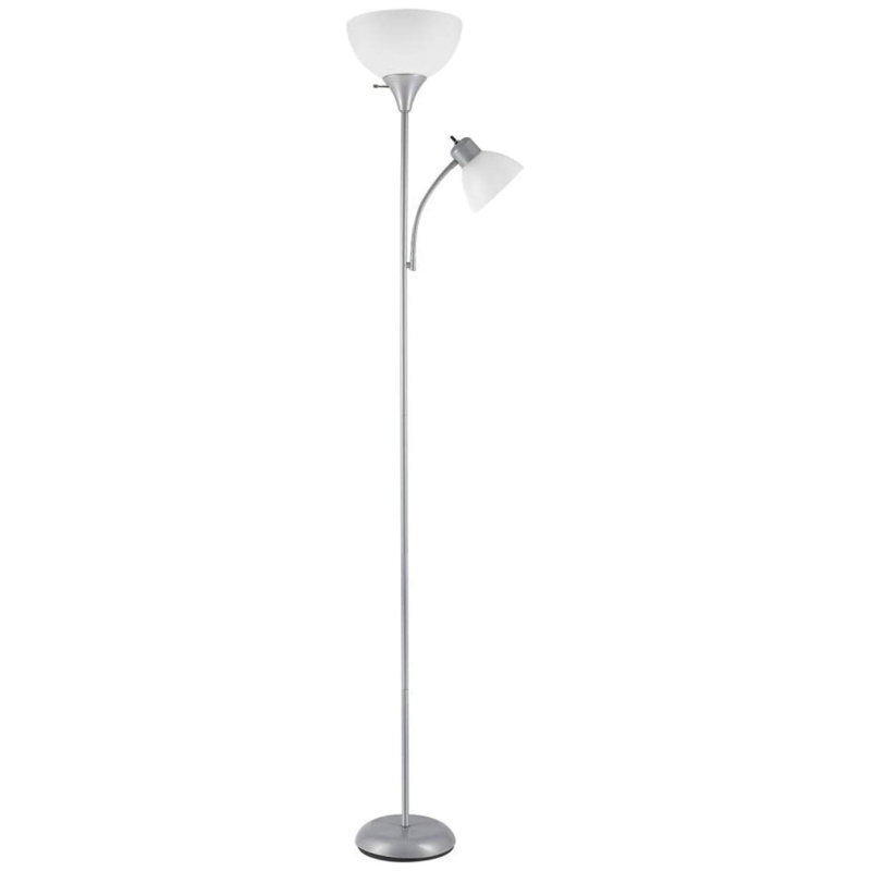 Jaella 72'' Torchiere Floor Lamp, Silver