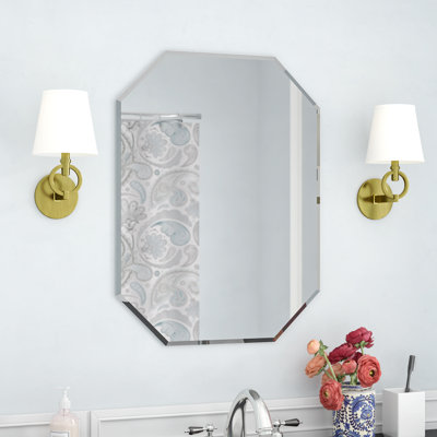 Miroir de salle de bain biseauté sans cadre Caisley