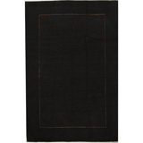 Wool Area Rug in Black