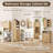 67''H Bathroom Storage Cabinet With Rattan Doors And Slide Storage