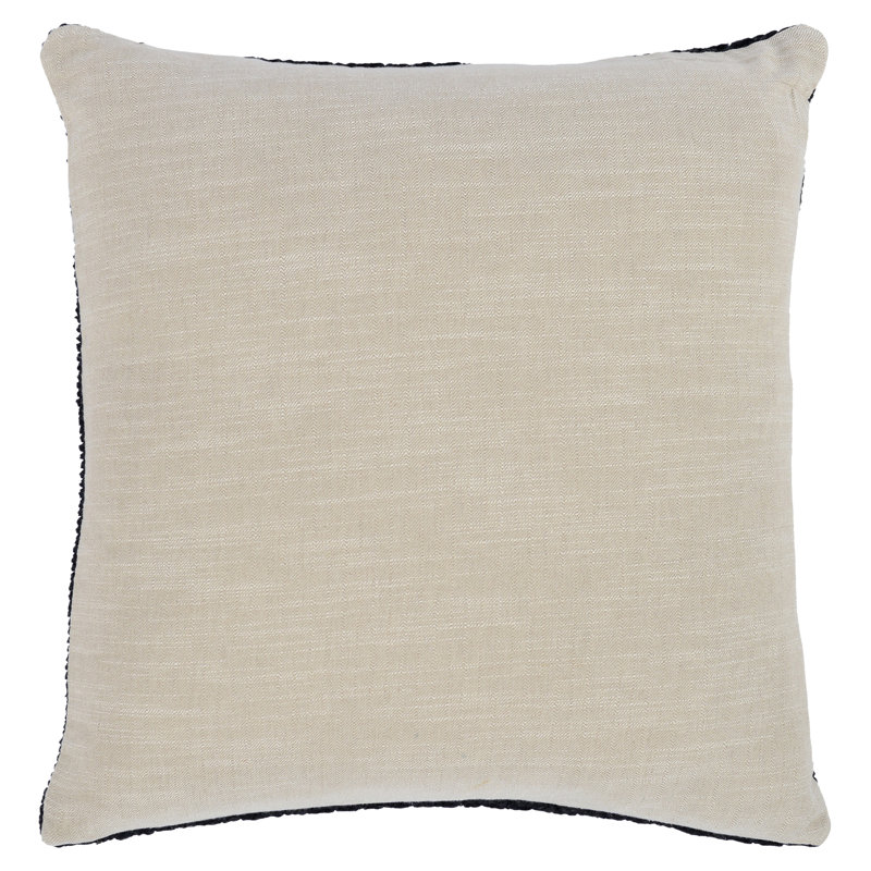 Marcie Square Pillow Cover & Insert, Black