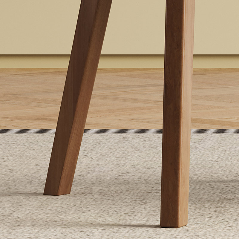 Chaises de salle à manger en cuir de polyuréthane David avec pieds en bois