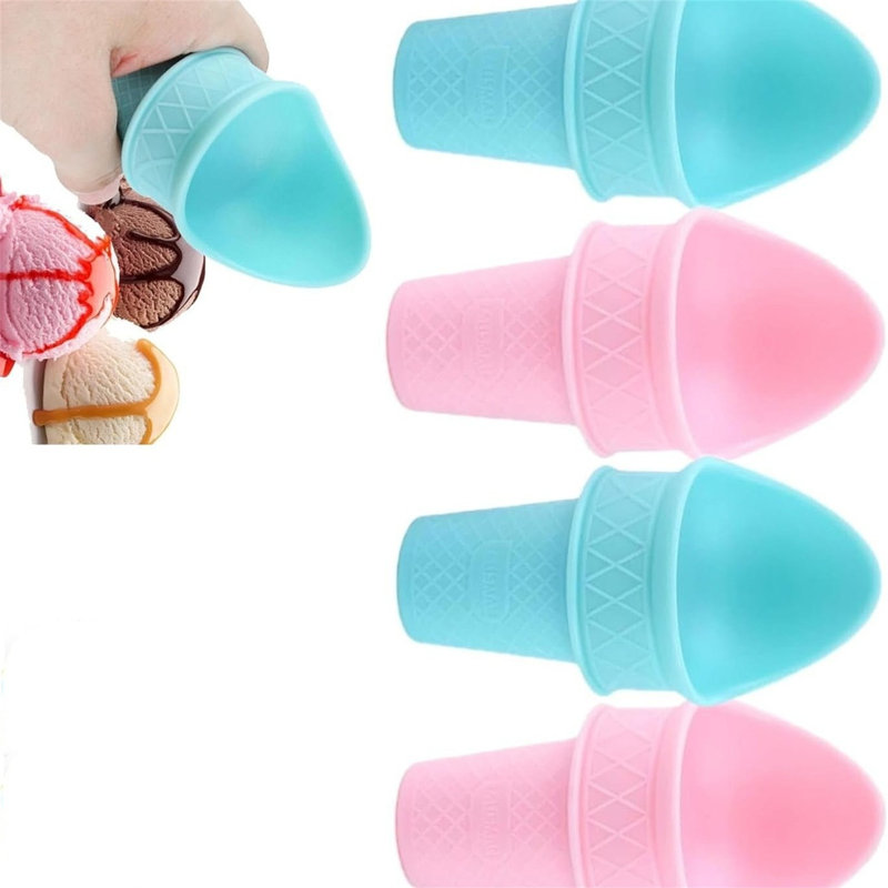 4 Pcs Silicone Ice Cream Cone Holder For Home Parties Anniversary