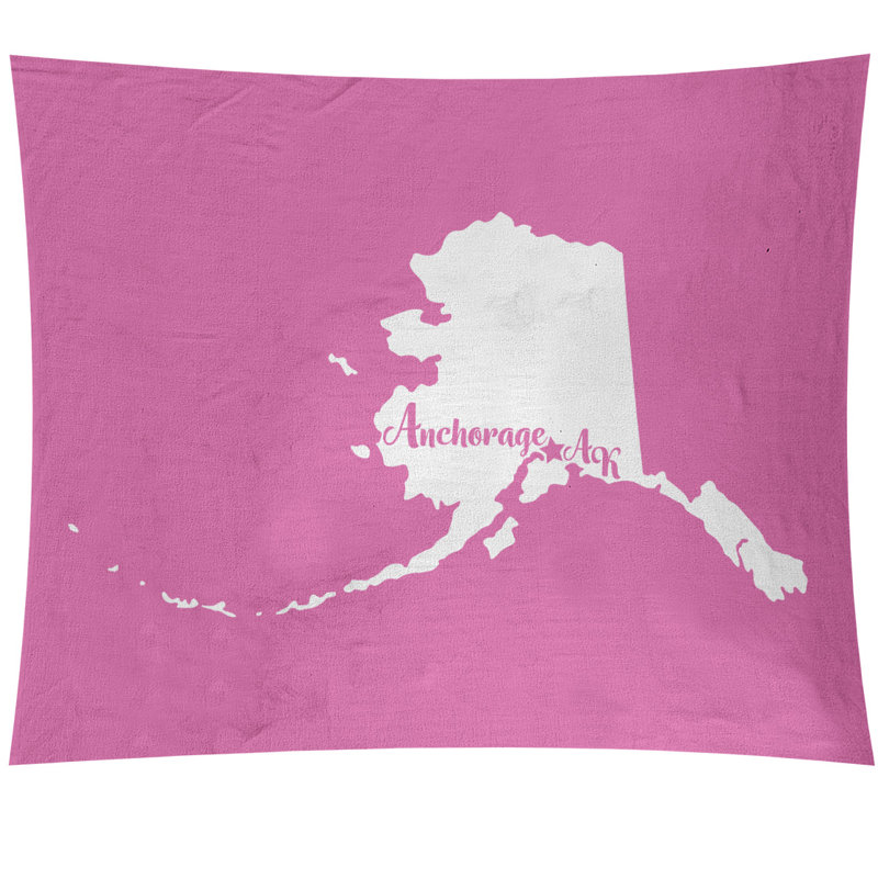 Tapisserie murale alaska ancrage, H 27,5 po x l 37,5 po, Rose