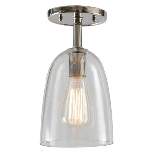 Baptiste Flush Mount, Polished Nickel