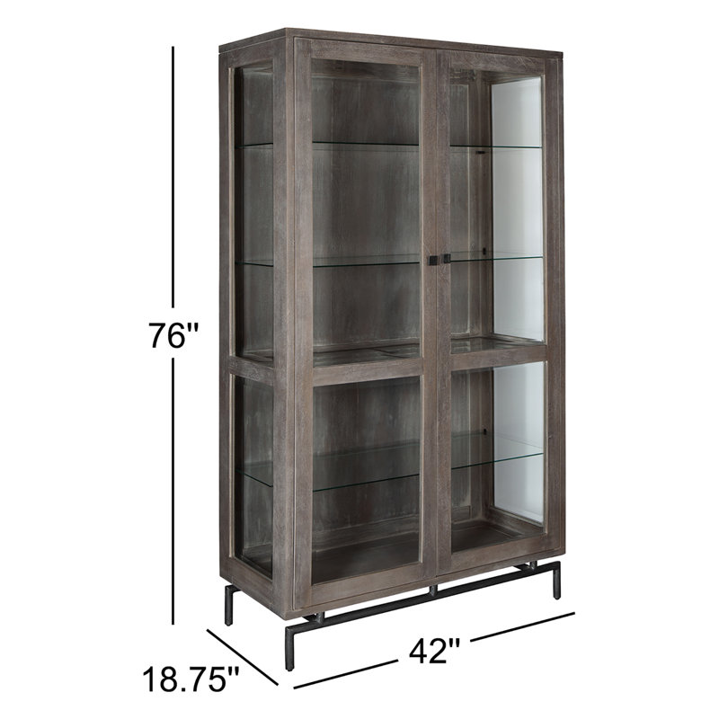 Sedona Solid Mango Wood Display Cabinet