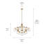 Lustre globe en acier à intensité variable -964220517-964220521-964220516