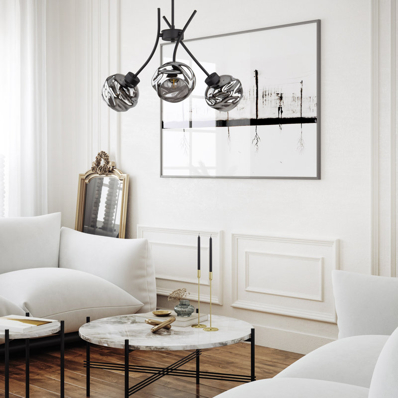 Jamie 3 - Light Stainless Steel Cluster Pendant