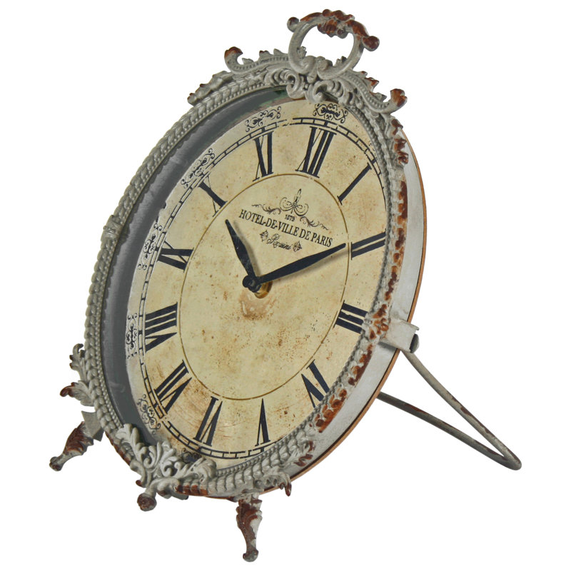 Roman Numeral Metal Quartz movement / Crystal Tabletop Clock