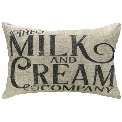  Milk and Cream Linen Lumbar Pillow