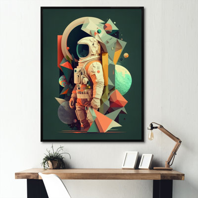 Astronaut And Vivid Shapes " Astronaut And Vivid Shapes "