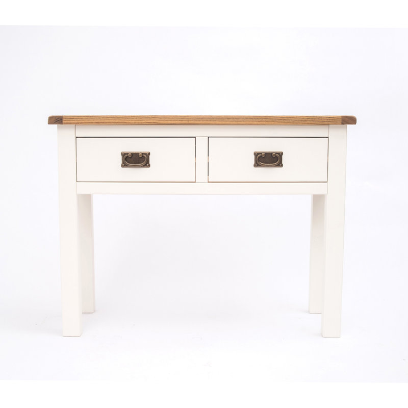 Heartwood 100cm Console Table, White, Natural