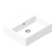 WS Bath Collections Quattro 16.5'' Matte White Ceramic Rectangular Bathroom Sink with Overflow