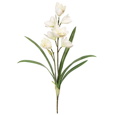 Artificial Cymbidium Orchid Plant Flower Stem Spray