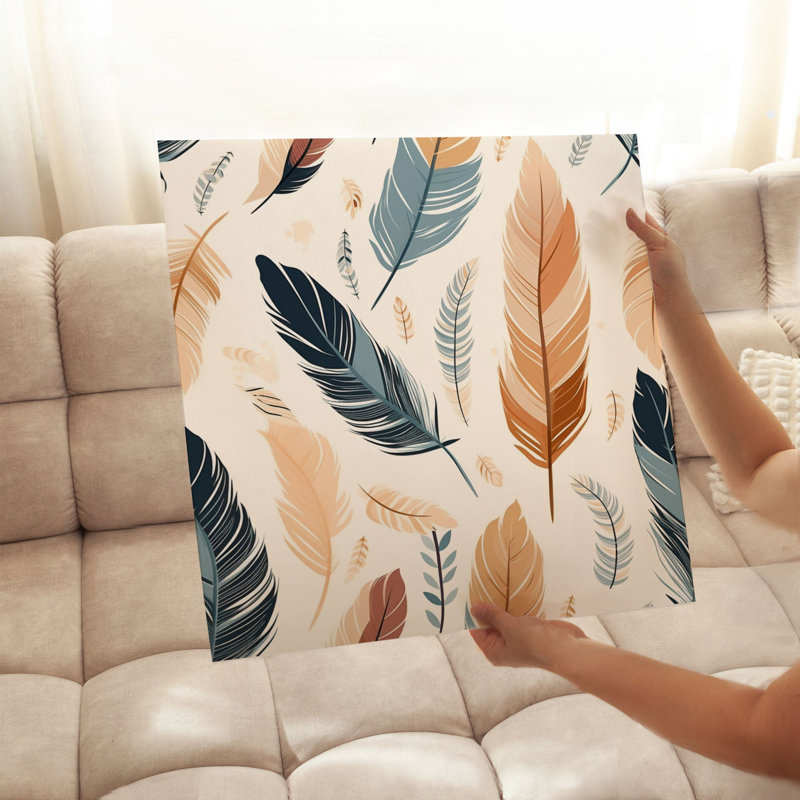 «Fashion and Glam Bohemian Feathers», impression bohémienne non encadrée