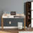 Boahaus Daca Office Desk with Drawer, Shelf, and Built-In USB Port-1840968450