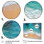 Ensemble de 5 décorations murales bleues avec vue sur la plage «Blue Tranquility Beach V»-2043468934