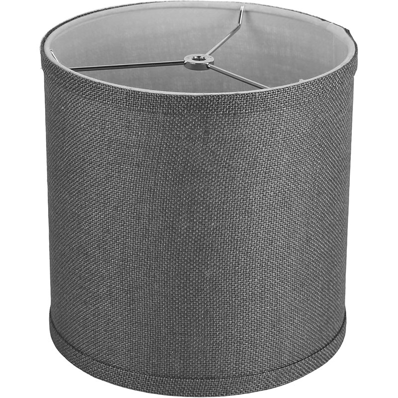 Abat-jour tambour en acrylique classique Ganya (araignée), Bleu denim, H 10 po x l 10 po x P 10 po