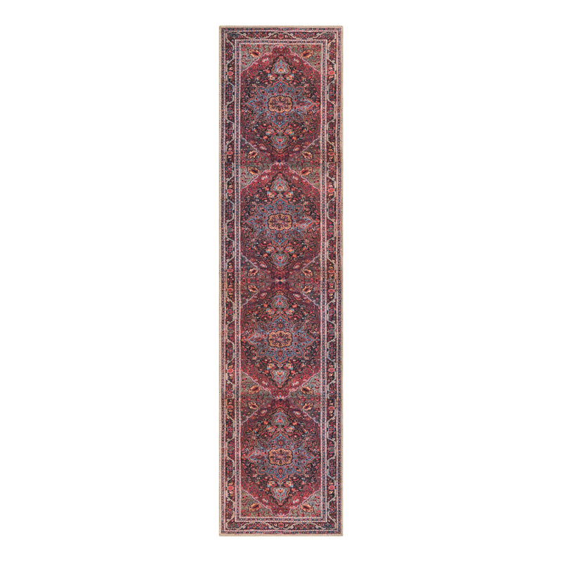 Tapis oriental bourgogne Gamero, Tapis de couloir 2 pi x 8 pi