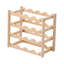 16 Bottle Open Shelving Wine Bottle Rack Wooden