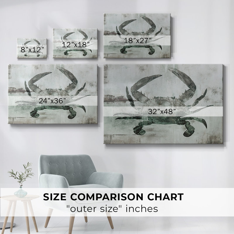 Toile tendue crabe neutre I-Gallery, H 18 po x l 27 po
