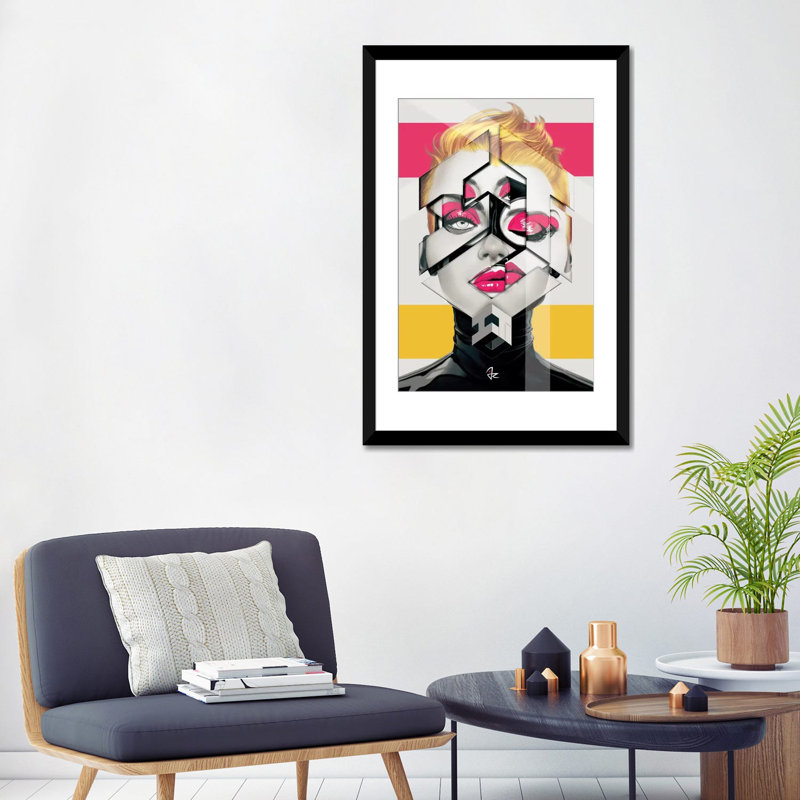 Forme ii, impression sur toile tendue, H 32 po x l 24 po x P 1 po, Papier d'art encadré noir, Blanc