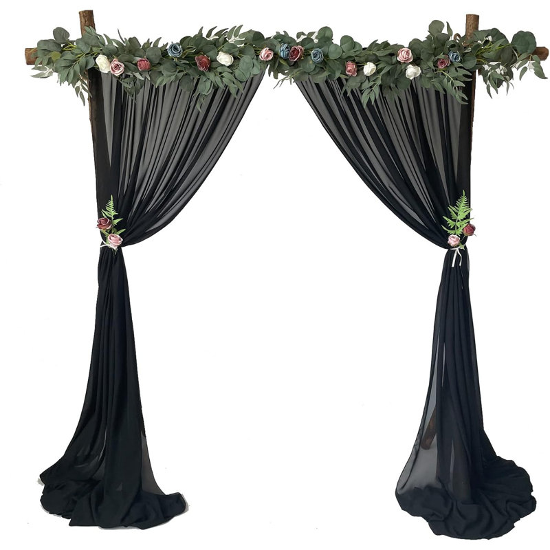 Transparent Chiffon Background Curtains