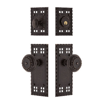 Nostalgic Warehouse Craftsman Entry Set with Meadows Knob