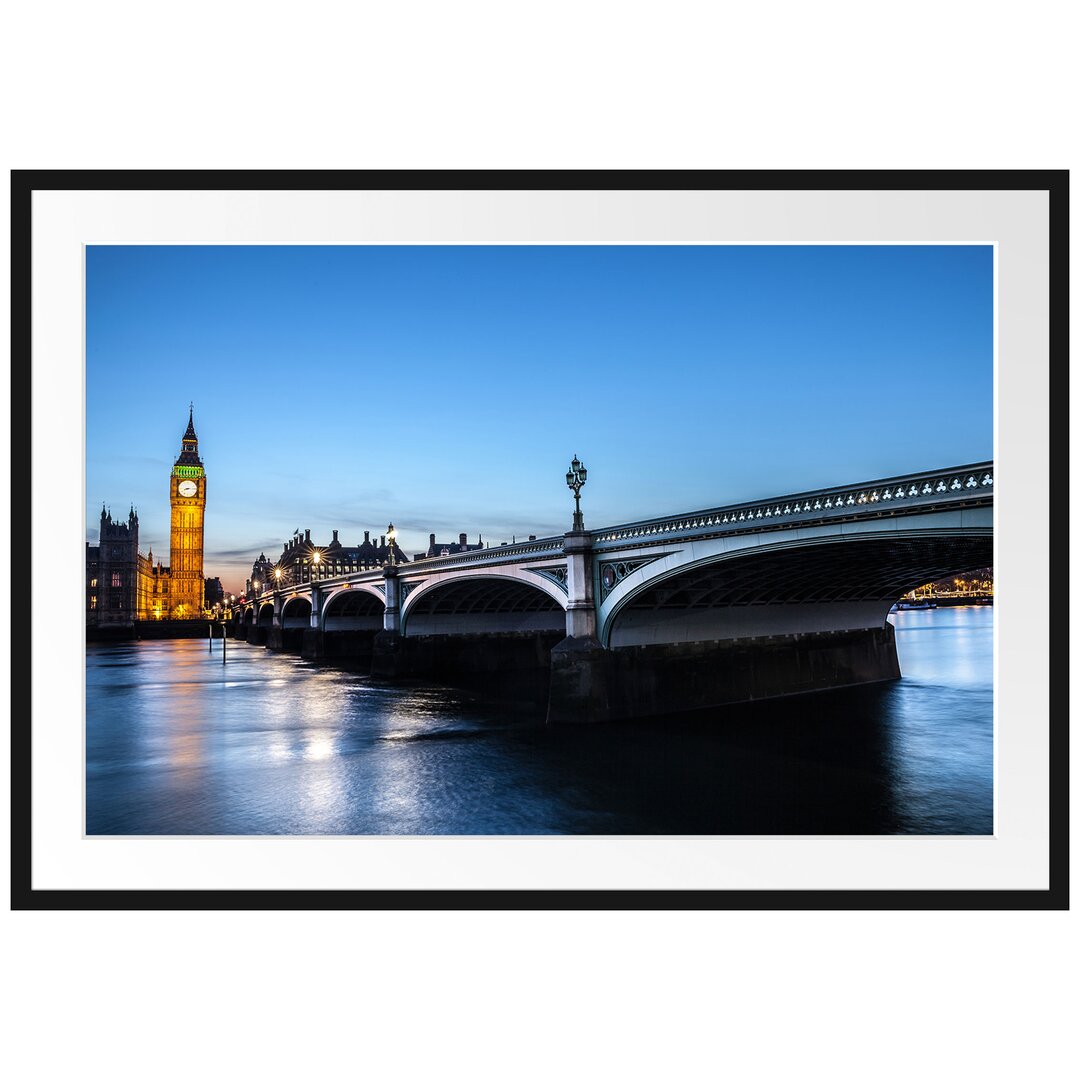 Gerahmtes Poster Westminster Bridge Big Ben