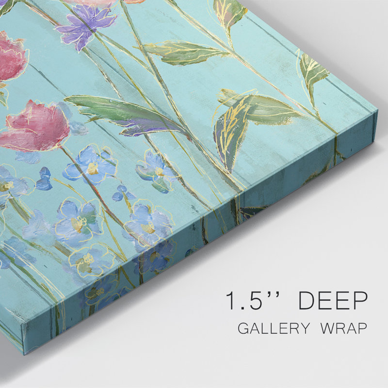 Wildflower Flutter III, toile tendue avec châssis de qualité supérieure - prête à être accrochée, H 27 po x l 18 po x P 1 po