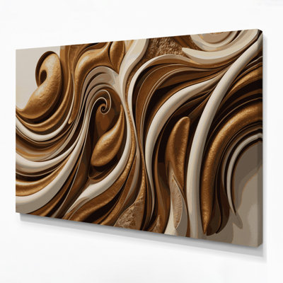 Biomorphic Abstraction 79 Brown Canvas Wall Art