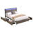 Bed Frame, Storage Headboard With Charging Station, Solid And Stable, Noise Free, No Box Spring Needed, Easy Assembly-206426209