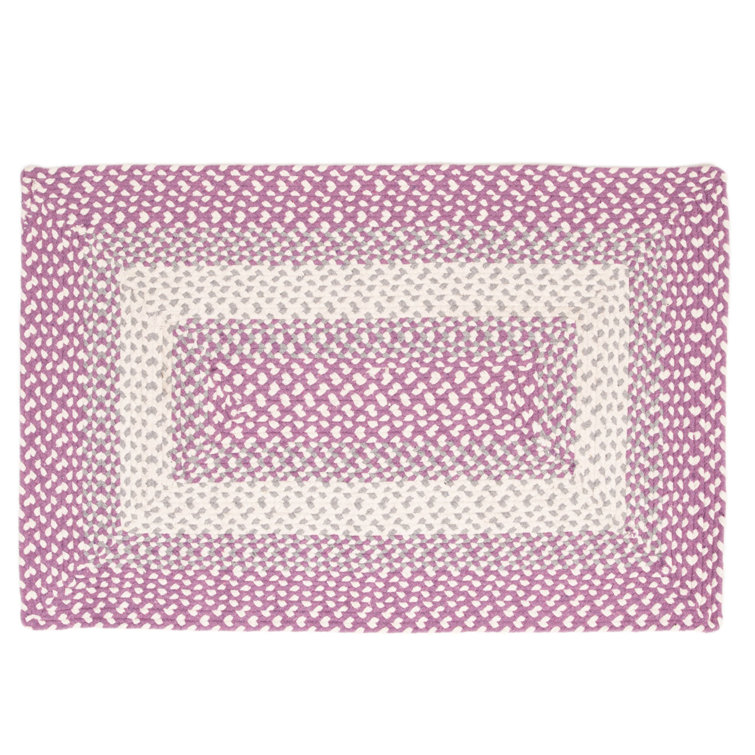 Waterbury Farmhouse Handmade Braided Purple Area Rug