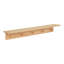 Shea Poplar Solid Wood Floating Shelf with Hooks-1056400338