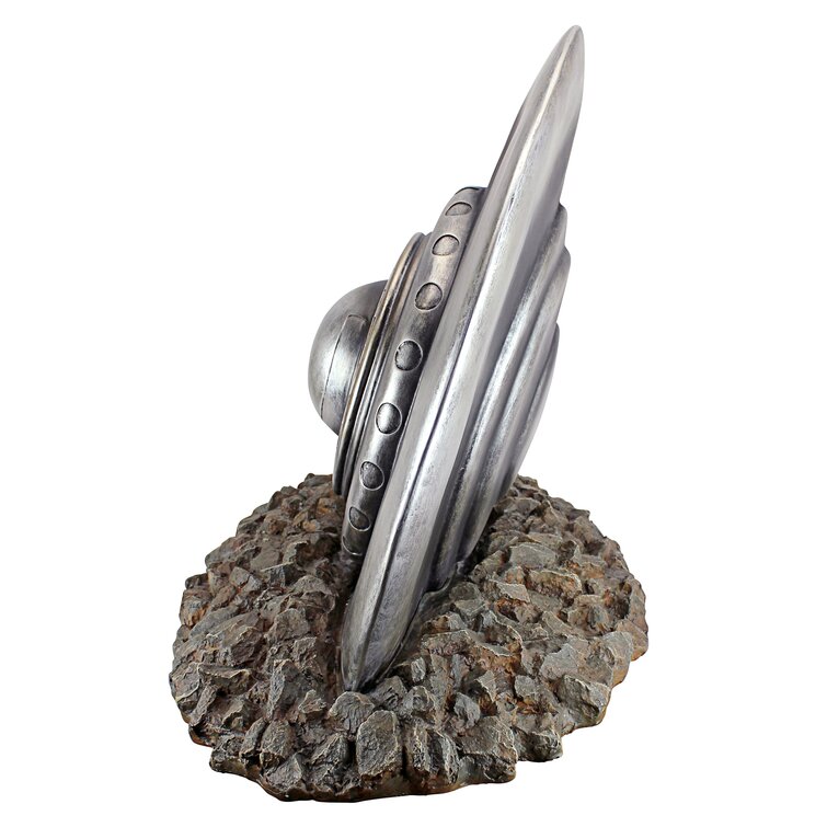 Design Toscano Crash Landing Flying Saucer Alien Spacecraft Statue ...