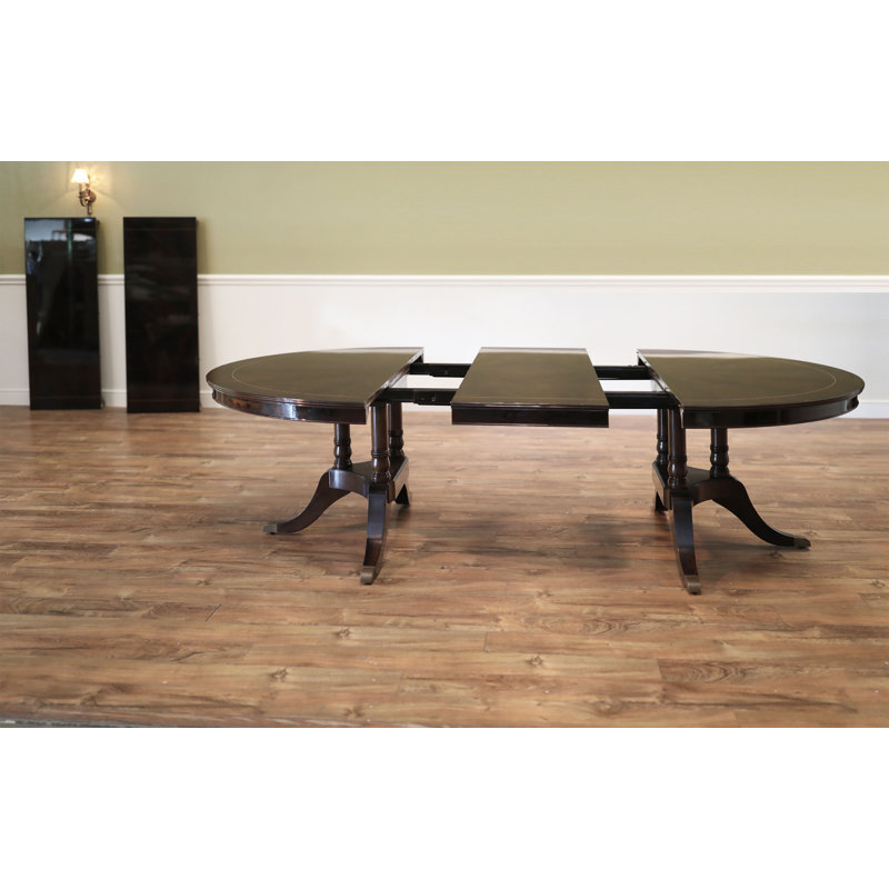 Extendable Mahogany Solid Wood Dining Table