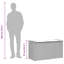  Banc de rangement pour patio avec coussin en rotin de poly 39,4 po brun-308196368-308196372