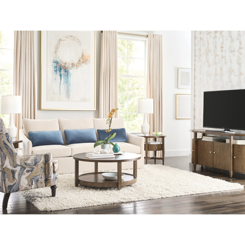 ROUND COFFEE TABLE W/6 CASTERS