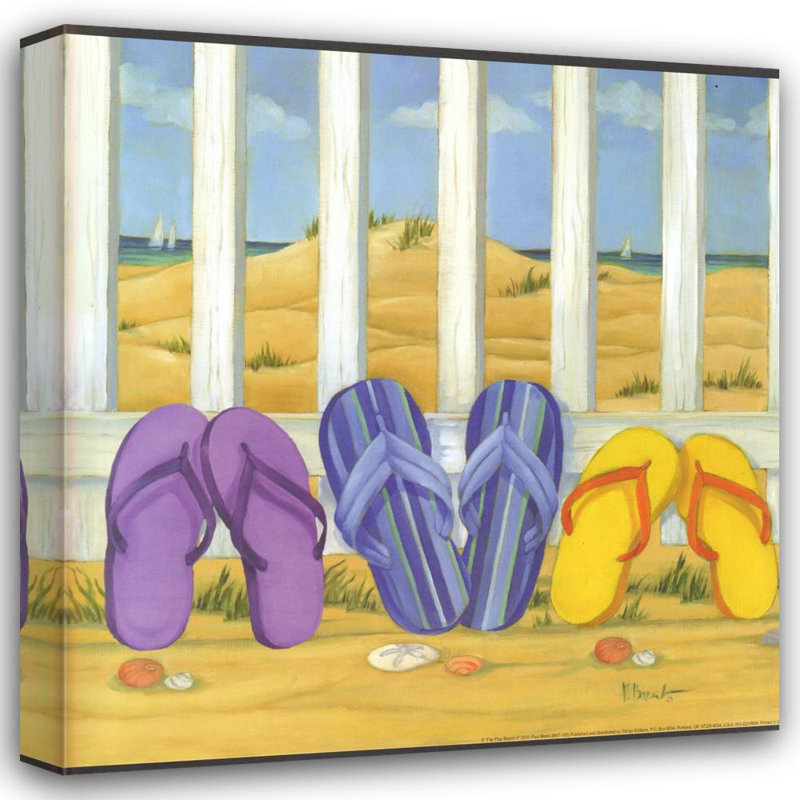 Flip Flop Beach II, 16" H x 15" W