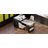 82.7 Inch Kitchen Island With Extendable Dining Table For 4-6 Person,Faux Mable Kitchen Table With Double-Sized Storage,Power Outlet,Kitchen Island With Storage 2 Drawers 2 Side Open Shelves,Black