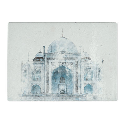 Tempered Glass the Taj Mahal in Agra India Abstract Chopping Board