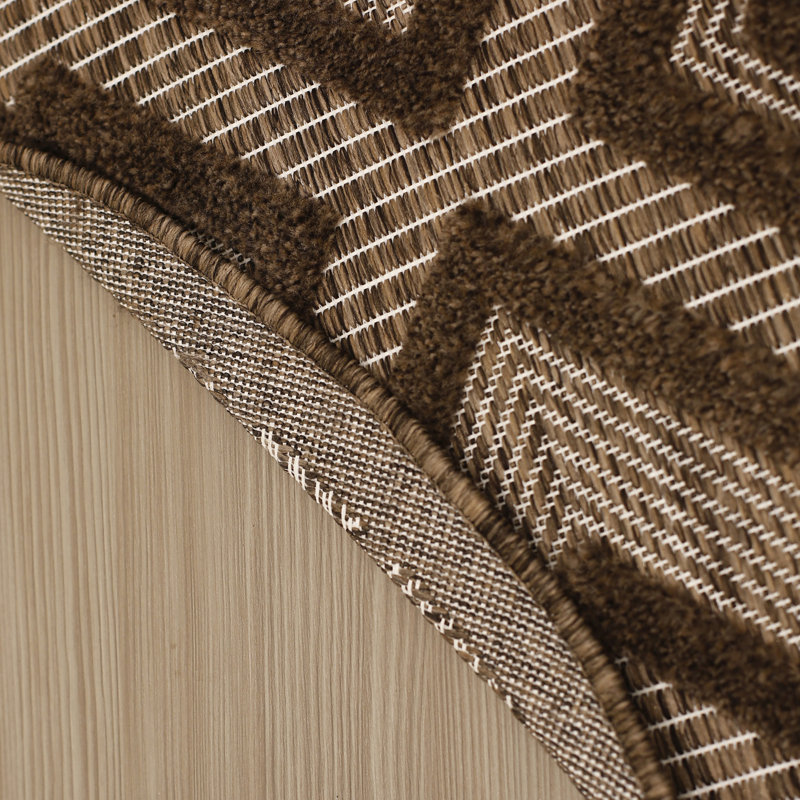 Laesha Geometric Indoor/Outdoor Area Rug, Round 8'