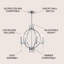Durant 4 - Light Chandelier