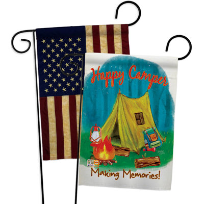 Drapeau de jardin en polyester 19 po x 13 po Make Memories